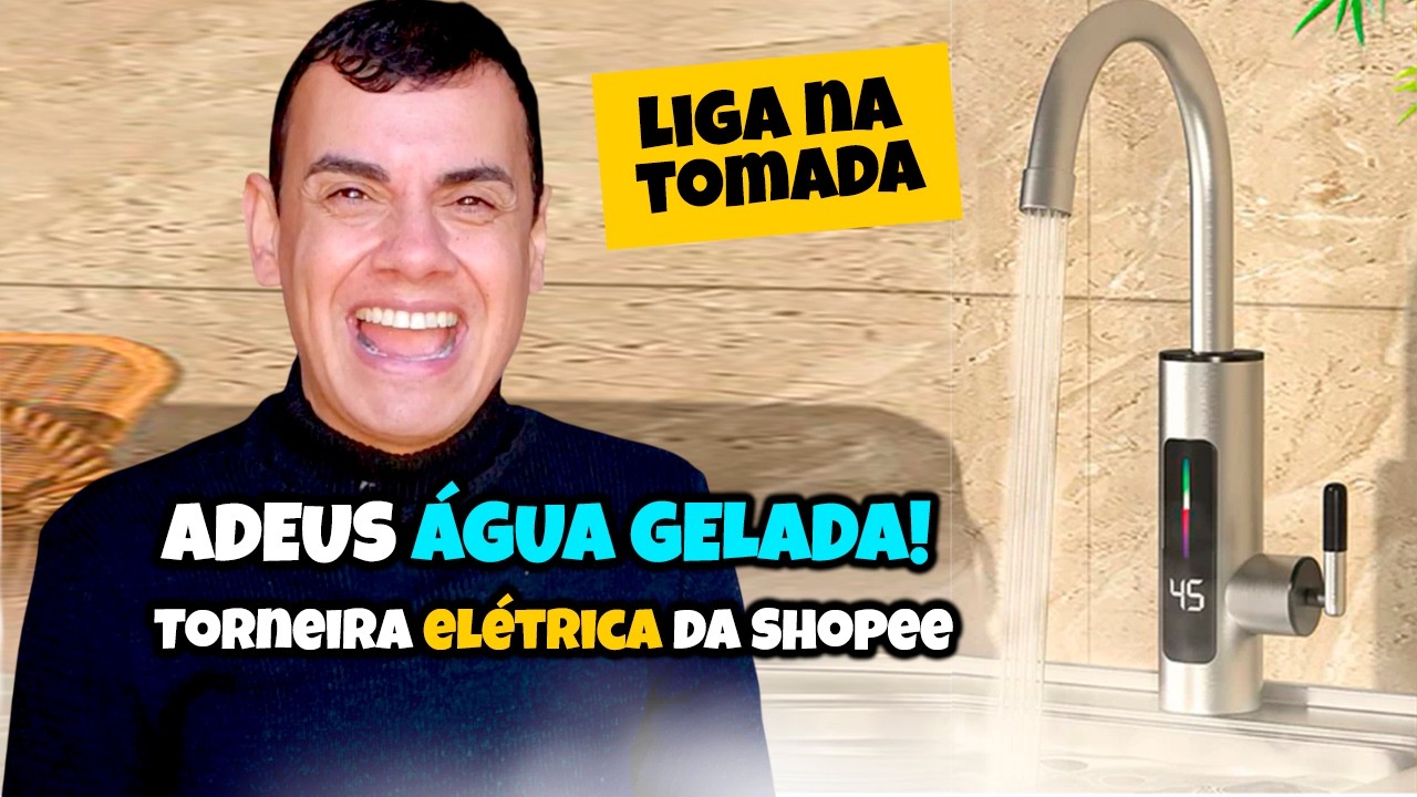 TORNEIRA ELÉTRICA DA SHOPEE! Esquenta Mesmo ou é Cilada? 😱💦 (Com Display de LED!)