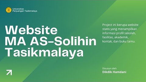 Presentasi Website Profil Sekolah | UTS Pemrograman Web – Dikdik Hamdani (2303010194)