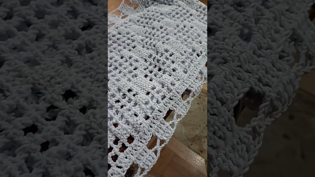 Reproduzi a Passadeira de mesa em crochê, vídeo aula da professora Mary Sousa crochê, 