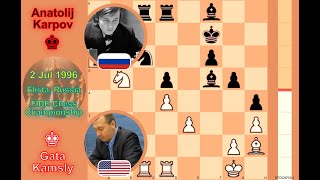 Karpov beats Kamsly - 1996 World Chess Championship