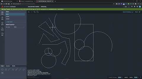 AutoCAD Web Version: The Draw & Modify Tabs