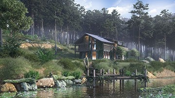 Making of forest lake Environment modeling
