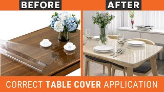 How To Place Transparent Dining Table Cover | Crysendo Super Clear Transparent Table Cover