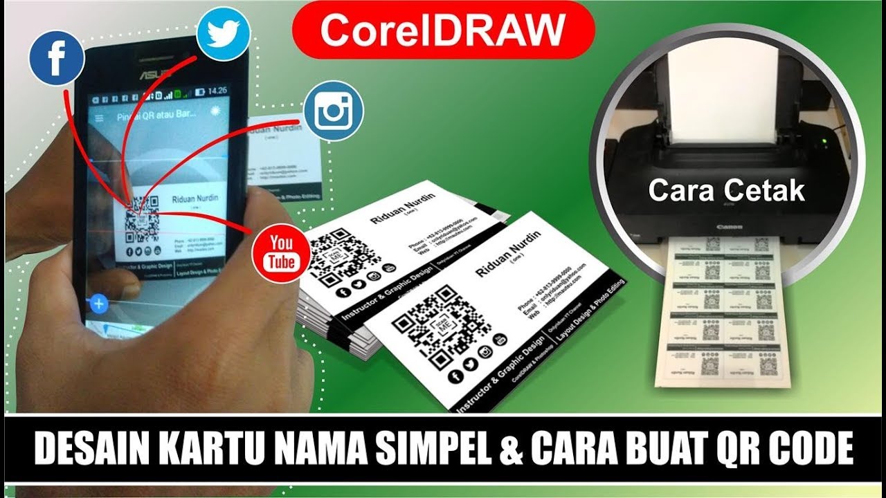  Desain  Kartu  Nama  Simpel dan Cara Membuat QR Code 