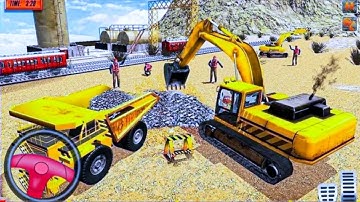 Heavy Machines Train Track Construction Simulator || Jcb Games || Android GamePlay