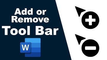 How to add or remove Toolbar in Microsoft Word