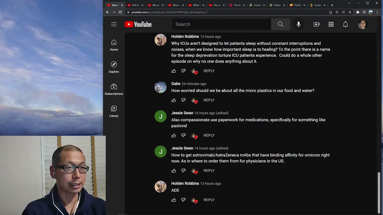 Your questions about ADE, Sotrovimab, vaccines, boosters, spike protein, nutrition, ICUs answered