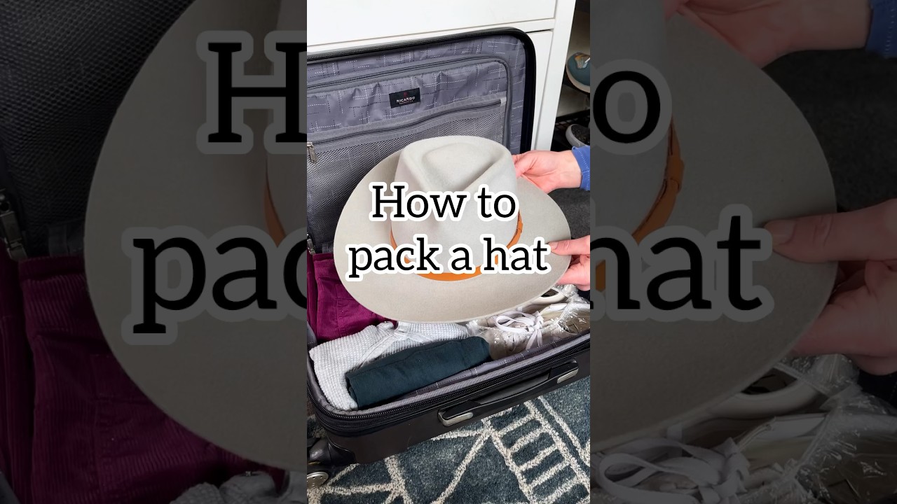 Keep those cowboy hats in intact! Helpful packing #hack for any hat #PackingTips #travel #hacks
