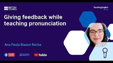 Giving feedback while teaching pronunciation