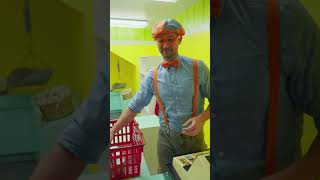 Blippi is a Grocery Store CASHIER! #shorts #blippi #pretendplay #play #food #healthy #kids