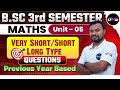 B.Sc 3rd Semester Maths | 3rd Semester Maths Unit-5th Most Important Questions for exam #bscmaths