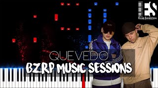 Video thumbnail of "QUEVEDO - BZRP Music Sessions #52 (Piano Tutorial) | Eliab Sandoval"