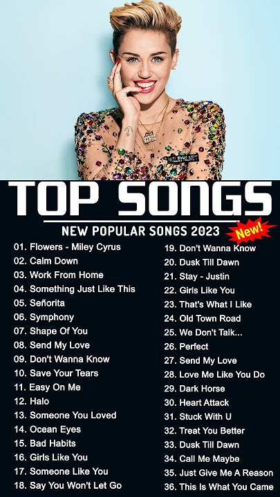 Miley Cyrus, Maroon 5, Adele, Ed Sheeran, Taylor Swift, Shawn Mendes - Best Pop Music Playlist 2023