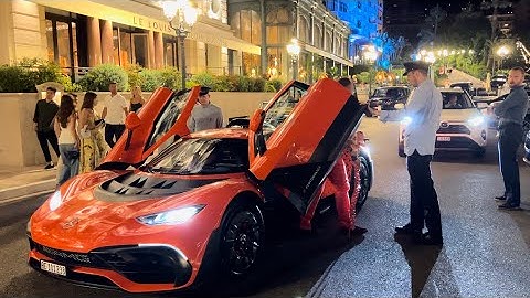 Milliardær kører sin Orange AMG ONE på Hotel De Paris i Monaco