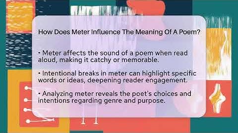 How Does Meter Influence The Meaning Of A Poem? - The Prose Path