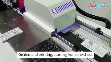 Aojet Singlepass Clothing hang tag UV inkjet printing machine
