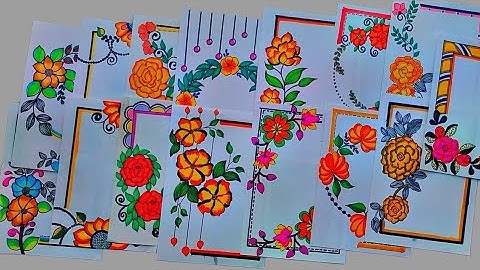 20 Beautiful Border Design/Front Page Design For School Notebook/Art integrated project designs