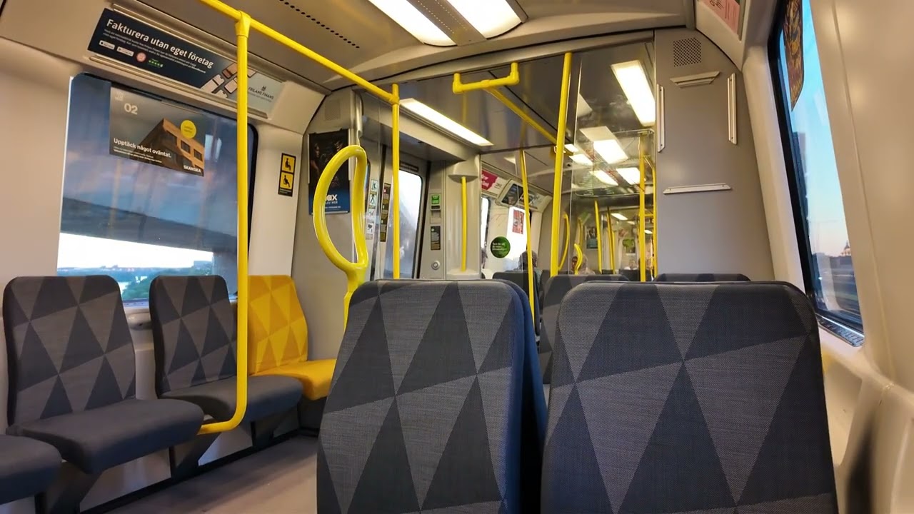 Sweden, Stockholm, subway ride from Gullmarsplan to Gamla stan