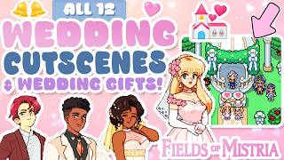ALL 12 WEDDINGS in Fields of Mistria 1.0! Marriage & Reception Cutscenes With Every ROMANCE OPTION!