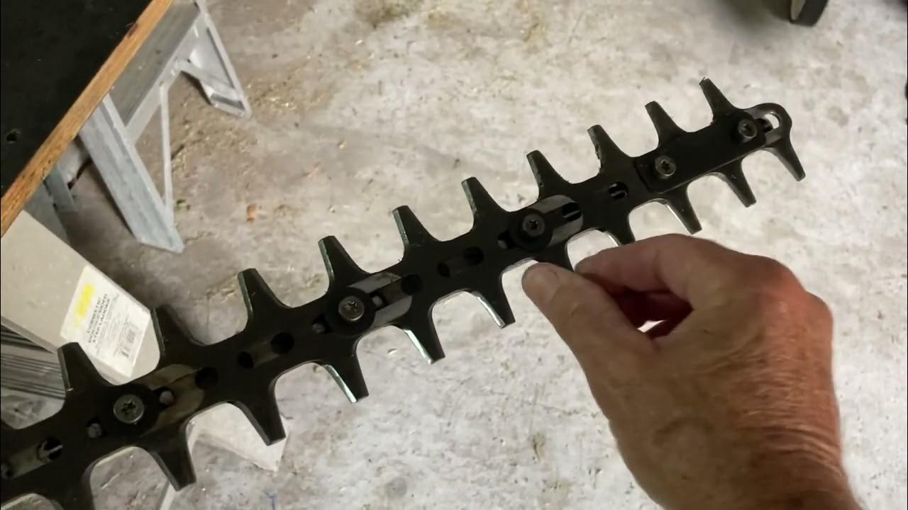 Hedge trimmer blade sharpening YouTube