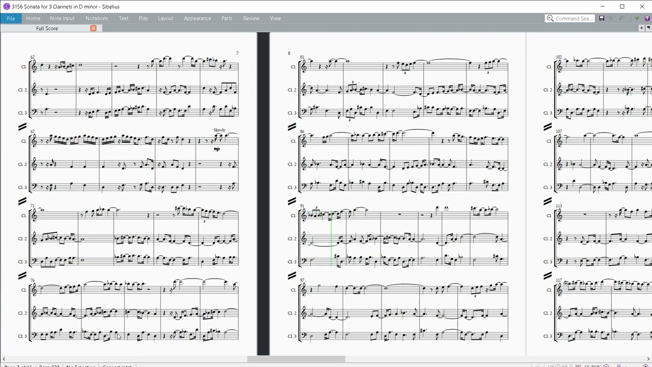 3156 Sonata for 3 Clarinets in D minor - YouTube