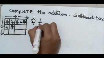 complete the addition - subtraction box