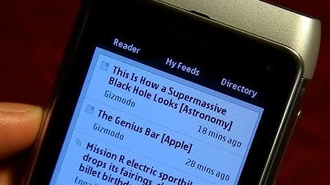 Nokia Reader Beta demo on Nokia N8, a Symbian app