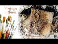 Vintage mixed media album cover tutorial