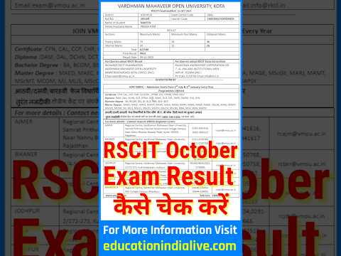 RSCIT Result 2023