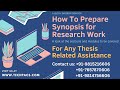 How to Write a Synopsis for an MTech Thesis