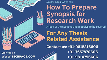 How to Write a Synopsis for an MTech Thesis