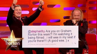 Stephen Fry & Bill Bailey Hilariously Read The Audience Members Tweets The Graham Norton Show