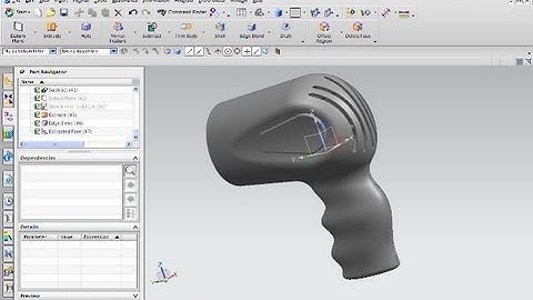 12.1 Hairdryer casing - Siemens NX 8.5 Training - Sweep swept - Meshsurface