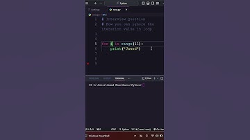 Loops in Python - Ignore Iteration Values in Python Loops  #pythonforbeginners #coding #programming