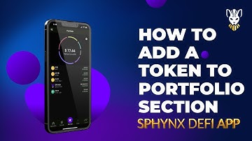How to add a token to portfolio section - Sphynx DeFi App