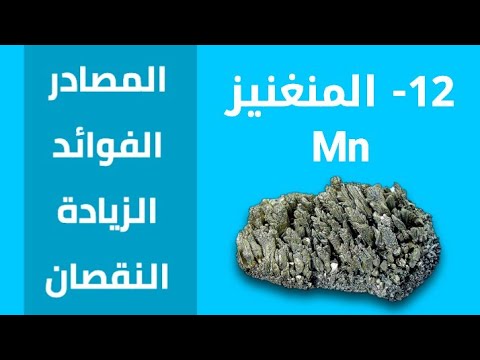 12 المنغنيز المصادر والفوائد وأعراض الزيادة والنقصان المعادن بيترو