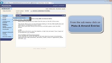 Making Key Skills Portfolio Entries   Edexcel online