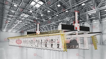 5 axis cnc machine for wind turbines blade plug mould milling #windenergy #windturbine #marine #frp