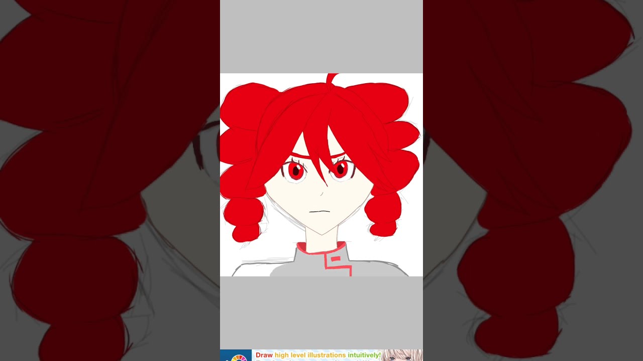 I tried to draw Kasane Teto (sorry some of it was cut out)