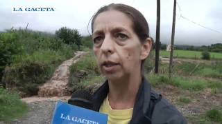 Vecinos de La Rinconada, afectados por la tormenta