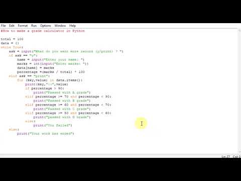How to make a grade calculator in Python - YouTube