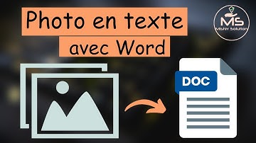 Convertir une image photo en document Word Modifiable avec Word facilement