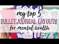 Easy Minimalist Bullet Journal Layouts for Mental Health!