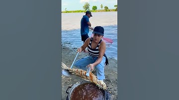 Cá Lớn - được cá chiên luôn ở bờ sông, cá Khủng 😱 #khacthuyvlogg