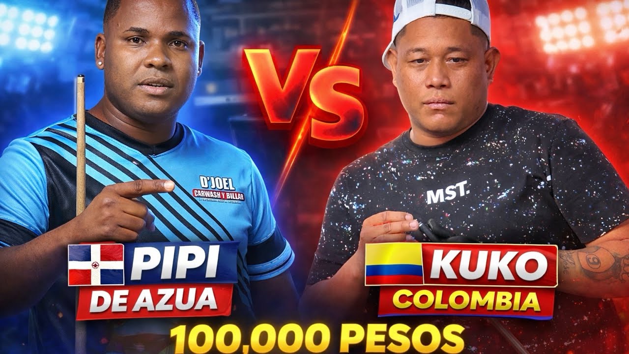 PIPI AZUA VS KUKO COLOMBIA JUEGO DE BILLAR INTERNACIONAL