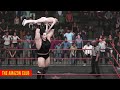 7ft 5in bodybuilding woman wrestler Rose 'Bad Girl' Black (USA) vs English male jobber Keith Jones