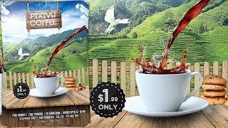 Coffee Restaurant Flyer Design - Photoshop Tutorial