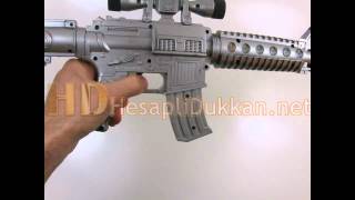 Sesli Ve Titreşimli Tüfek Pilli Oyuncak Hesaplı Dükkan