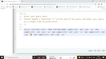 Weather Observation Station 9  || HACKERRANK SOLUTION || SQL || ORACLE || FOR BEGINNERS