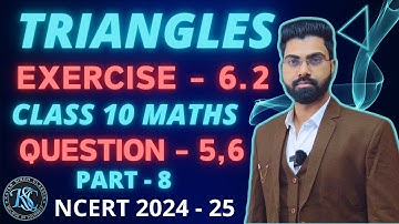 Class 10 Maths | Triangles | Exercise 6.2 | Question 5 6 | CBSE | NCERT 2024 #cbse #ncert #triangles